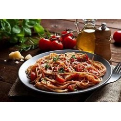 Spaghettis aux petits légumes verts