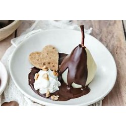 poire pochée chocolat